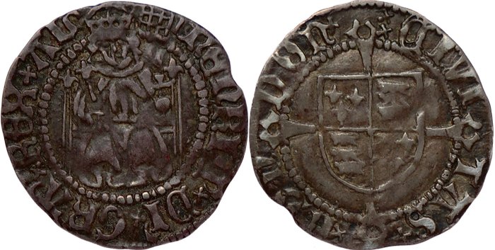 England. Henrik 7. af England (1485-1509). 1 Penny "Sovereign" type - London Mint - mm. crowned portcullis - n.d. (1509-1526)