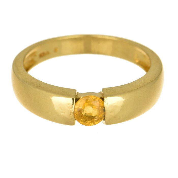 Ring - 18 kraat Gulguld Safir