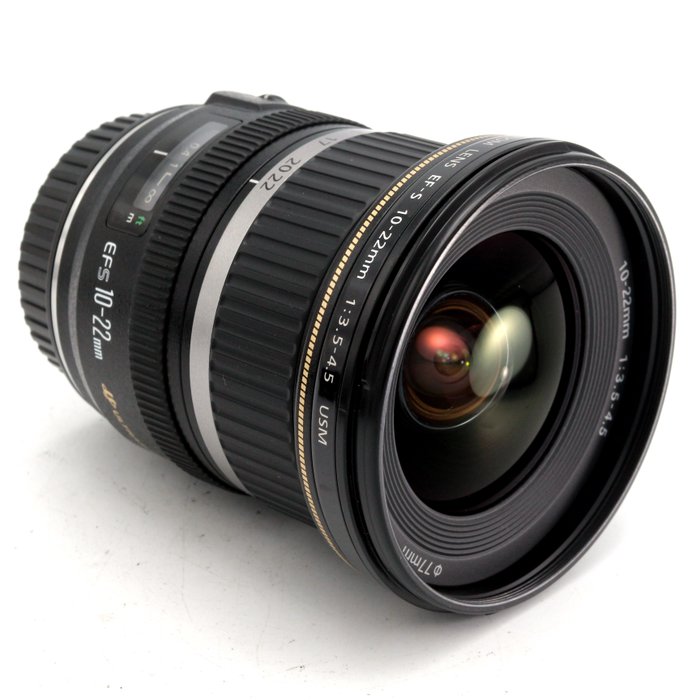 Canon EF-S 10-22mm f/3.4-4.5 USM zoomlens met JJC EW-83E zonnekap voor Canon EOS EF-S Zoomobjektiv