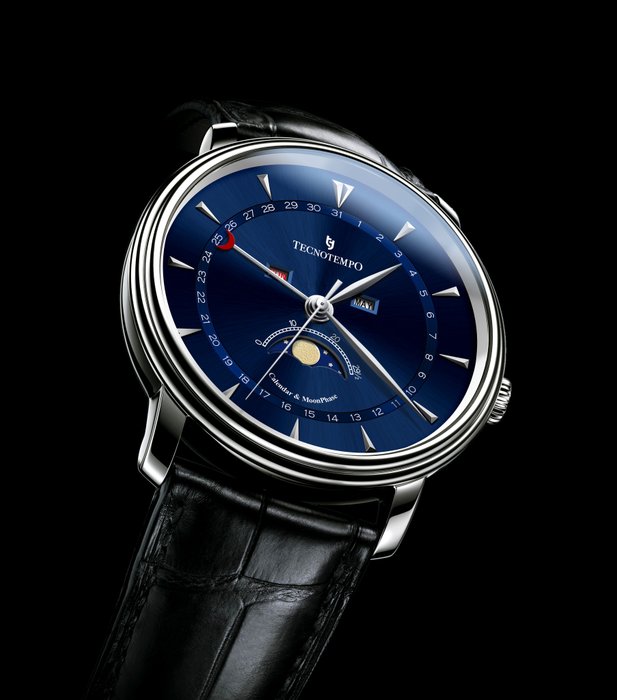 Tecnotempo - Calendar  Moon Phase - 40mm - TT.CMP.BL - Ingen mindstepris - Mænd - 2011-nu