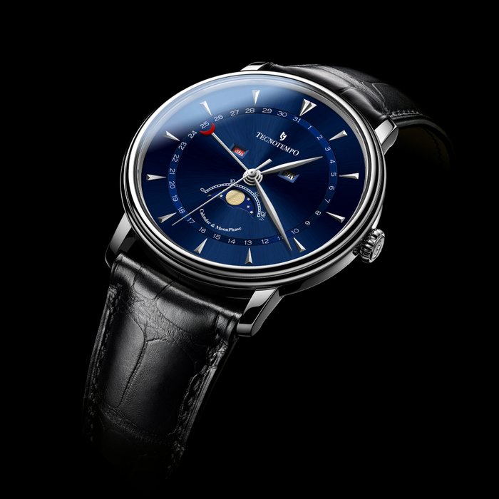 Tecnotempo  - Calendar  Moon Phase - 40mm - TT.CMP.BL - Mænd - 2011-nu