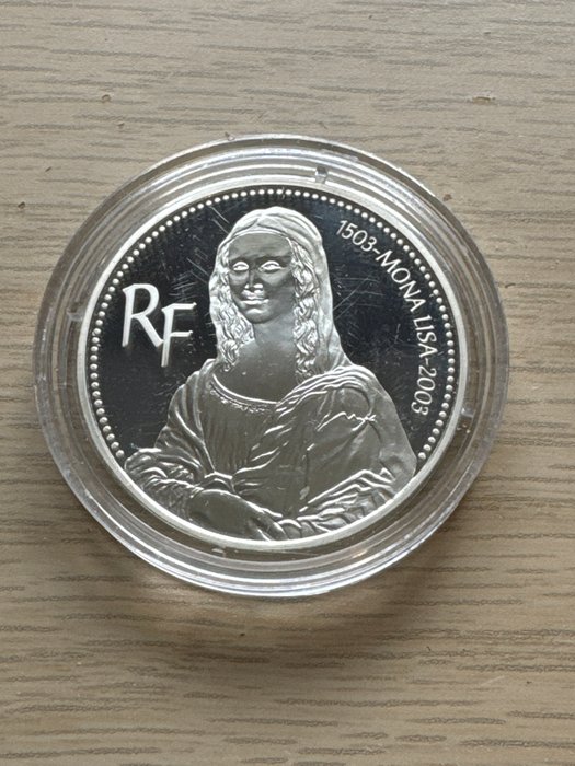 Frankrig. 1 1/2 Euro 2003 - Mona Lisa - 22,2g Polierte Platte  (Ingen mindstepris)