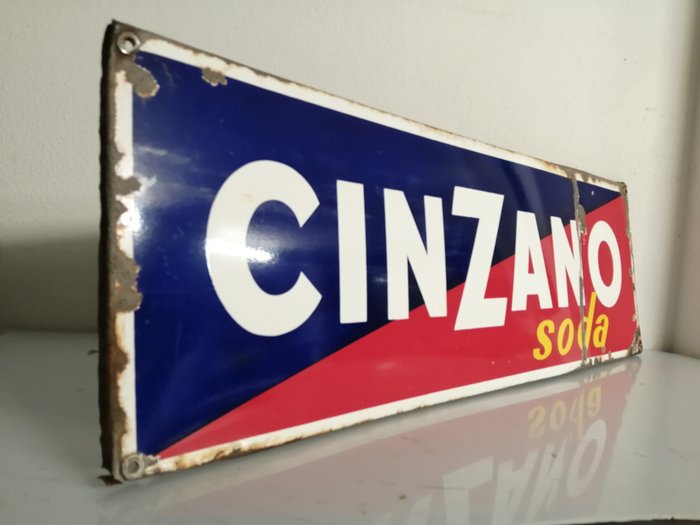 Cinzano - 1960s - Reklameplakat - Emalje