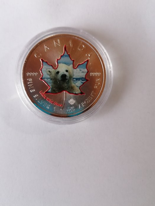 Canada. 5 Dollars 2016 Maple leaf - Little Wild Ones Polar Bear 5th Issue + Canada Goose 6th Issue, 2x1 Oz (.999)