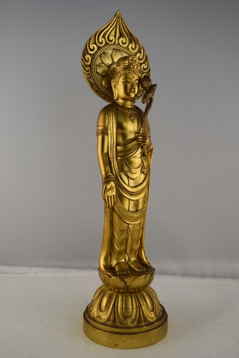 Sho Kannon Bodhisattva (Skt: Aryâvalokitesvara) - Statue Messing - Japan  (Ingen mindstepris)