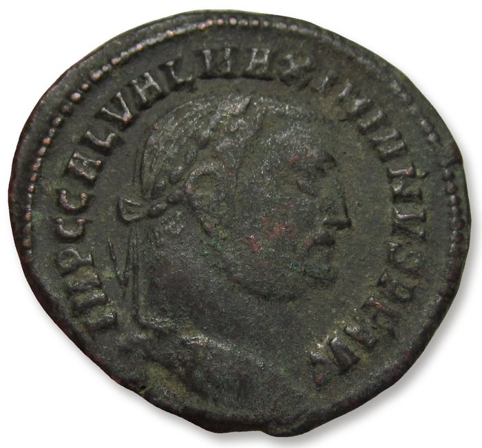 Romarriket Galerius as Caesar Follis Alexandria mint circa 311 AD - GENIO IMPERATORIS reverse - large 25mm coin