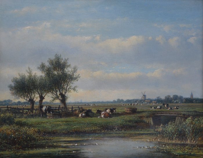 Lodewijk Johannes Kleijn (1817-1897) - Koeien in de wei