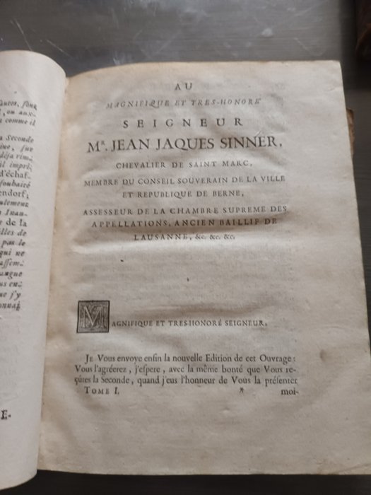 Le Baron de PUFENDORF - Le droit de la nature et des gens ou système général des principes les plus importans de la morale, - 1740-1740