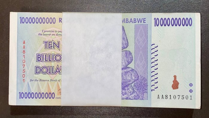 Zimbabwe. - 100 x 10 billion Dollars 2008 - Pick 85