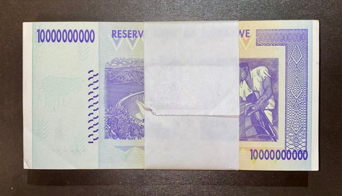 Zimbabwe. - 100 x 10 billion Dollars 2008 - Pick 85