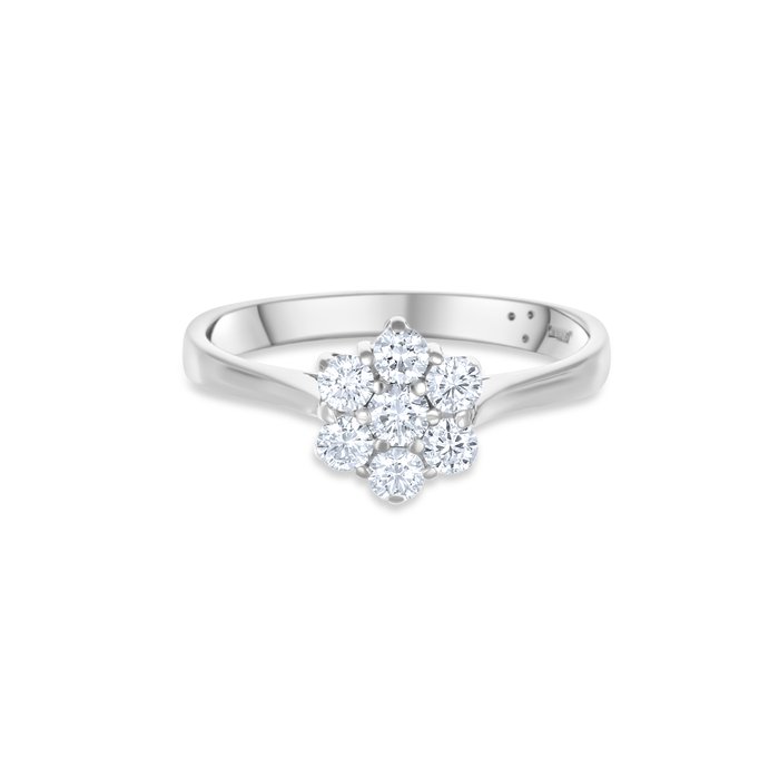 Ring - 18 kraat Hvidguld -  0.35ct. tw. Diamant (Natur)