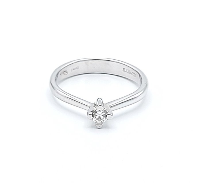 Comete - Ring - 18 kraat Hvidguld -  0.15ct. tw. Diamant (Natur)