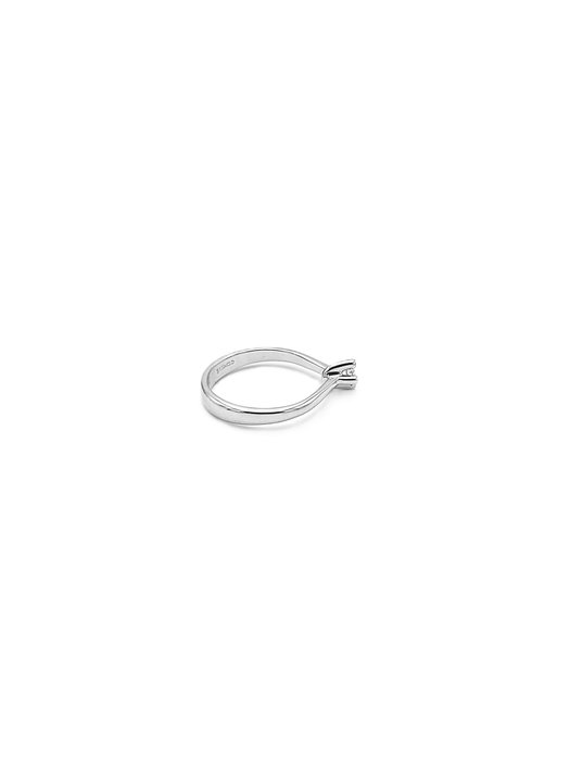 Comete - Ring - 18 kraat Hvidguld -  0.15ct. tw. Diamant (Natur)