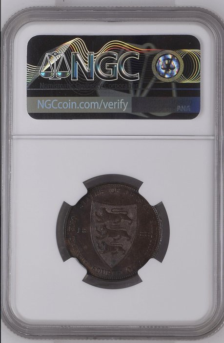 Jersey (Kronbesiddelse). Victoria. 1/24 Shilling 1888 - NGC MS 63 BN