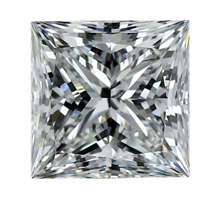 1 pcs Diamant  (Natur)  - 1.51 ct - Kvadrat - F - VS1 - Gemological Institute of America (GIA)