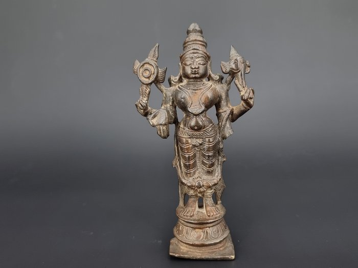 Vishnu statue - Bronze - Indien - 1800-tallet