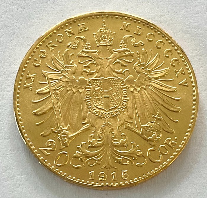 Østrig. 20 Corona 1915 - Franz Joseph I. (Neuprägung)