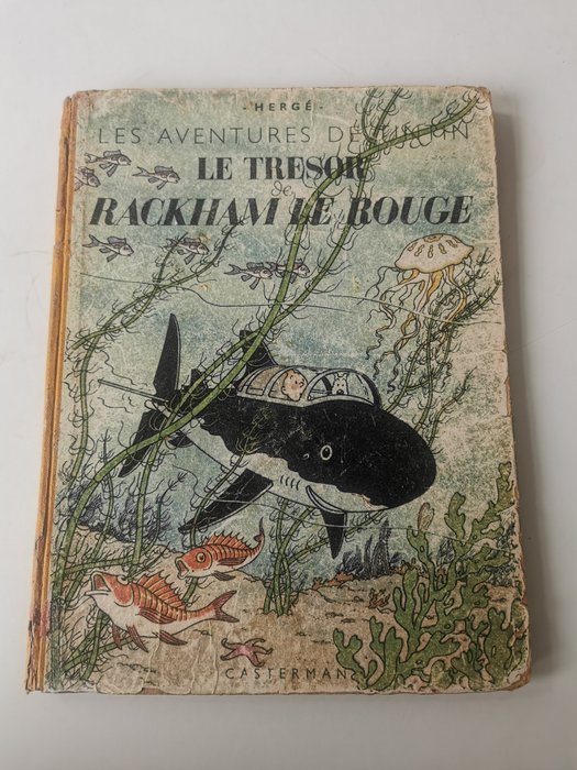 Tintin T12 - Le trésor de Rackham le rouge (A24) - C - 1 Album - Første udgave - 1945