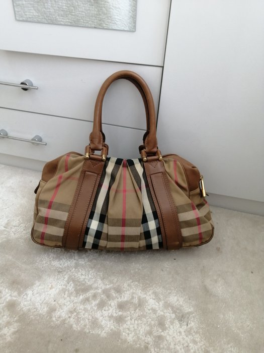 Burberry - Check pattern tote - Skuldertaske