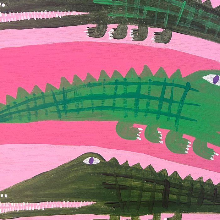 Nancy McKie - Crocodiles in the pink river