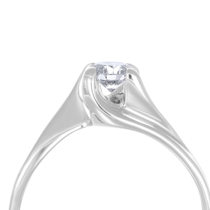 Ring - 18 kraat Hvidguld -  0.44ct. tw. Diamant (Natur)