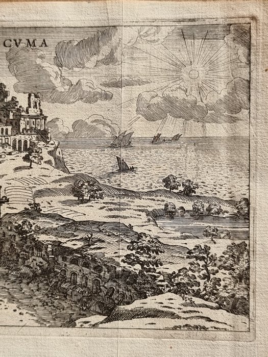 Italien - Pozzuoli (Cuma - Napoli); Franz Schott (1548-1622) italianizzato (Francesco Scoto), Michelangelo e Pier Vincenzo de Rossi - Carta topografica - 1681-1700