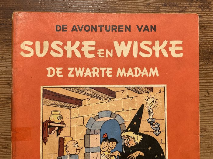 Suske en Wiske - De Zwarte Madam - Rode Reeks Vlaams - Nr. 6 - 1 Album - Genoptryk - 1953