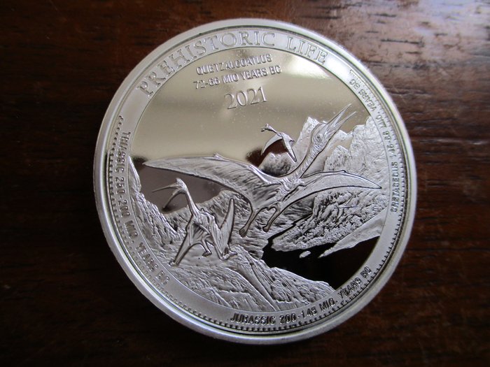 Congo 20 Francs 2021 - 1 oz siver 9999 - Quetzalcoatlus  (Ingen mindstepris)