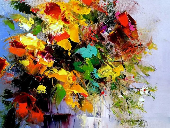 Alfred Anioł (1967) - Flowers in a vase