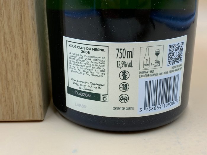 2008 Krug, Clos du Mesnil "Limited Edition" - Champagne Blanc de Blancs, Brut - 1 Flaske (0,75L)