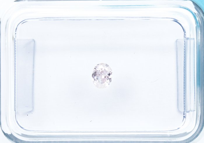 Ingen mindstepris - 1 pcs Diamant  (Naturfarvet)  - 0.16 ct - Oval - Fancy Lyserød - I2 - International Gemological Institute (IGI)