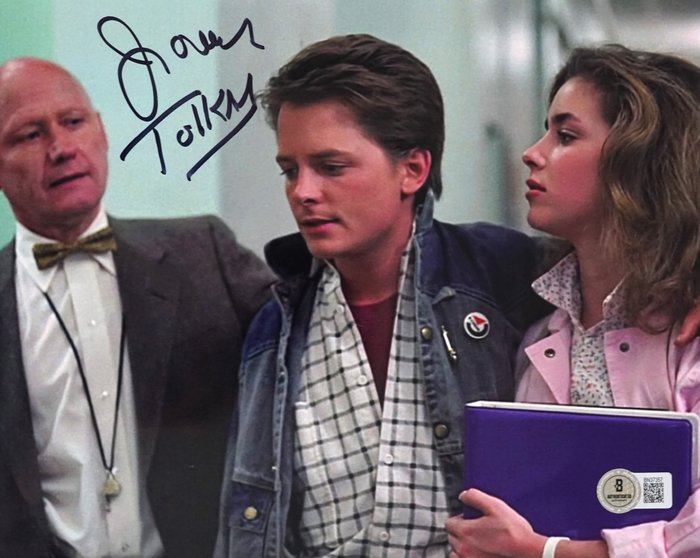 Tilbage til fremtiden - James Tolkan (Mr. Strickland) - Autograph, Photo With Beckett COA