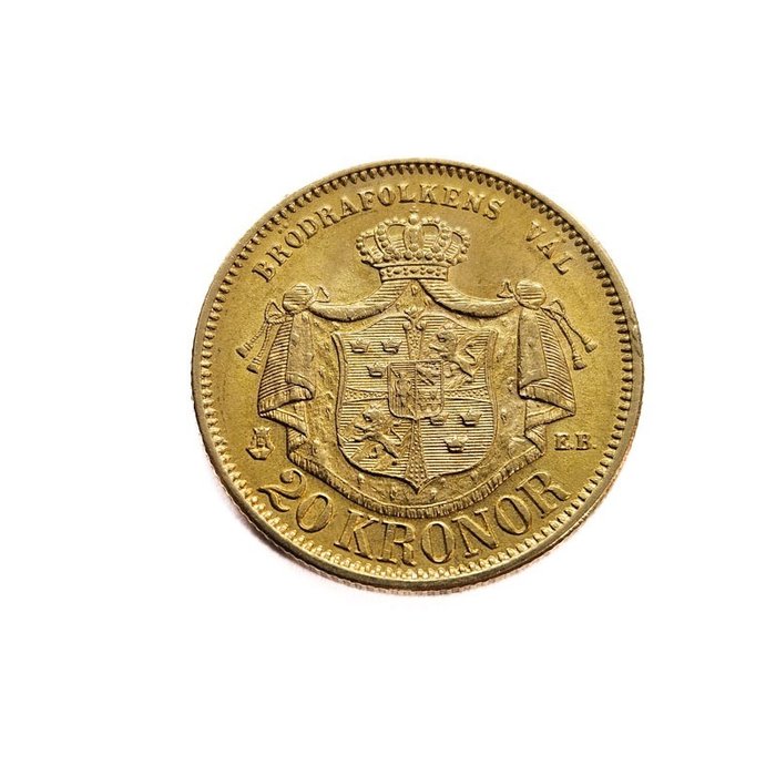 Sverige 20 Kroner 1876 Oscar II