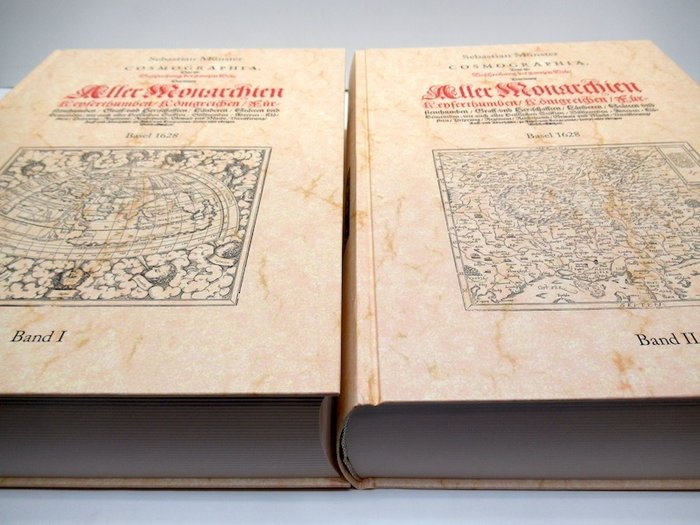 World - Verden i 1620; Sebastian Münster - Cosmographia, Die Beschreibung der ganzen Welt (2 volumes) - 2021