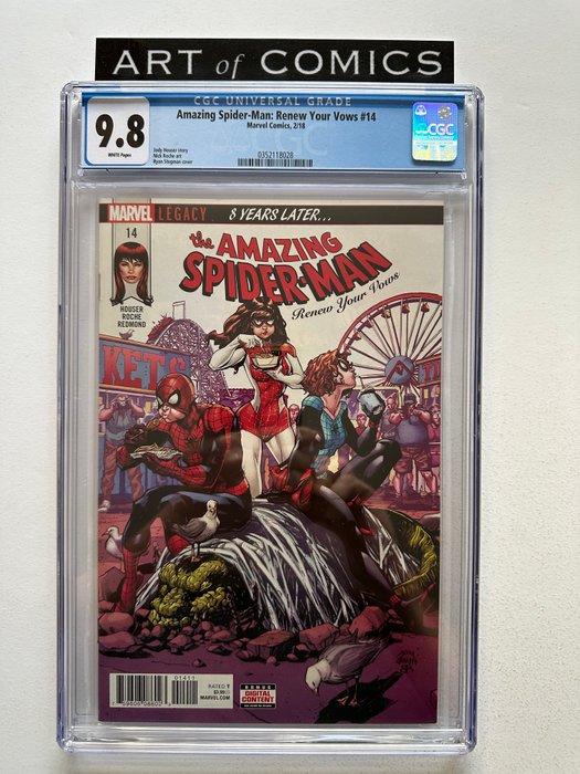 The Amazing Spider-Man Renew Your Vows #14 - CGC Graded 98 - Extremely High Grade!! - White Pages!! - 1 Graded comic - Første udgave - 2018