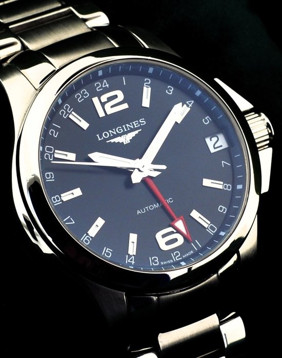 Longines - Conquest GMT Automatic - L3.687.4.99.6 - Mænd - 2010-2020