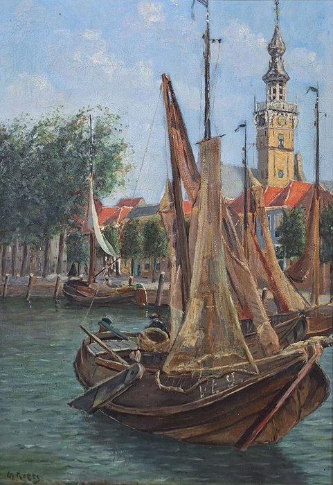 Dirk Jan Koets (1895–1956) - Binnenhaven van Veere - Zeeland