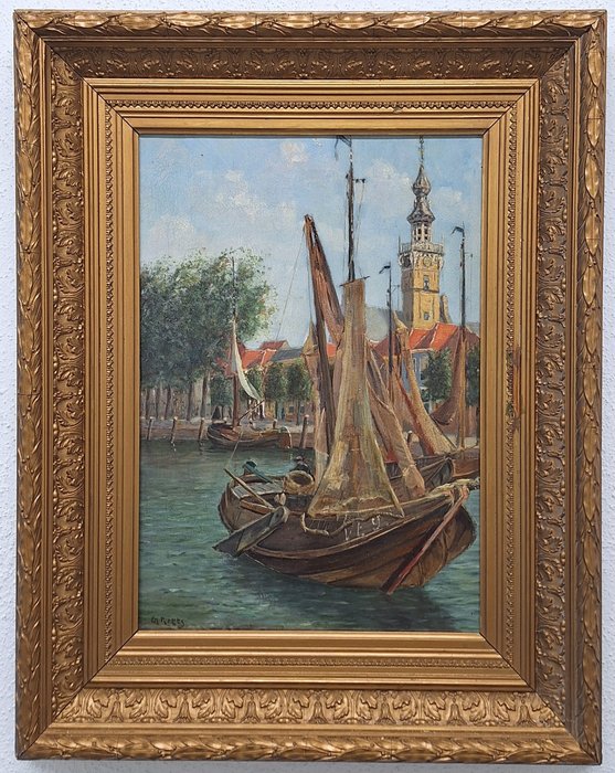 Dirk Jan Koets (1895–1956) - Binnenhaven van Veere - Zeeland