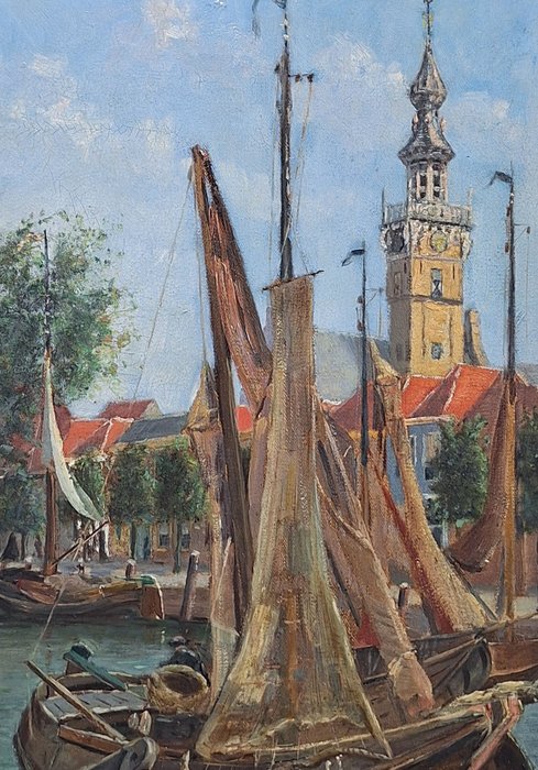 Dirk Jan Koets (1895–1956) - Binnenhaven van Veere - Zeeland