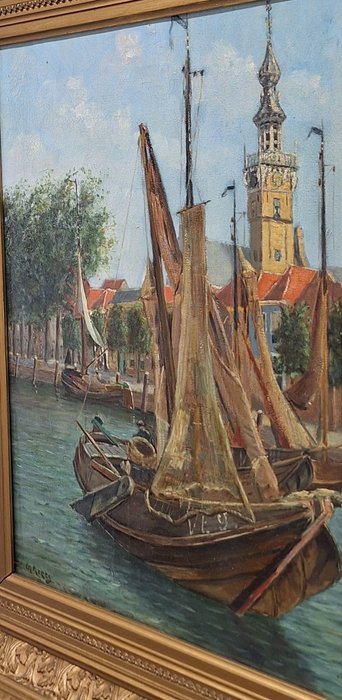 Dirk Jan Koets (1895–1956) - Binnenhaven van Veere - Zeeland