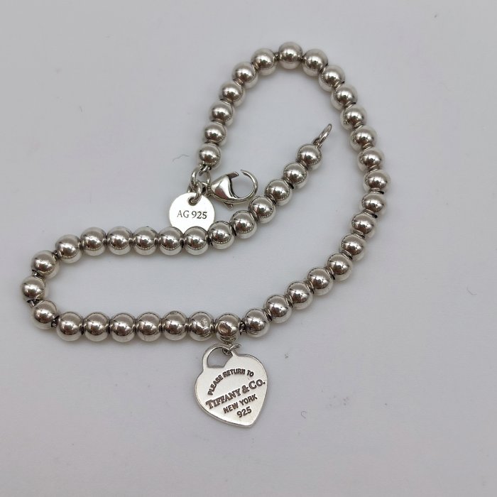 Ingen mindstepris - Tiffany  Co. - Armbånd Sølv - Heart Tag Bead Armbånd