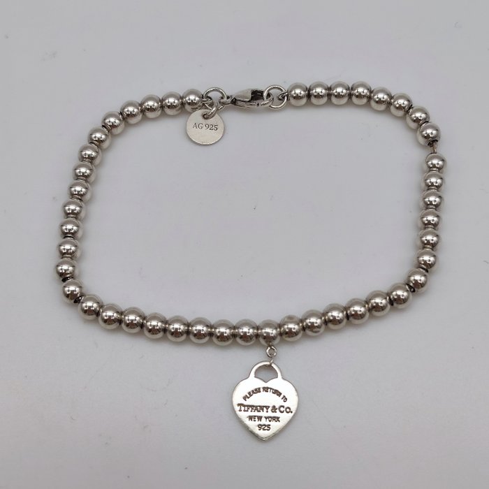 Ingen mindstepris - Tiffany  Co. - Armbånd Sølv - Heart Tag Bead Armbånd