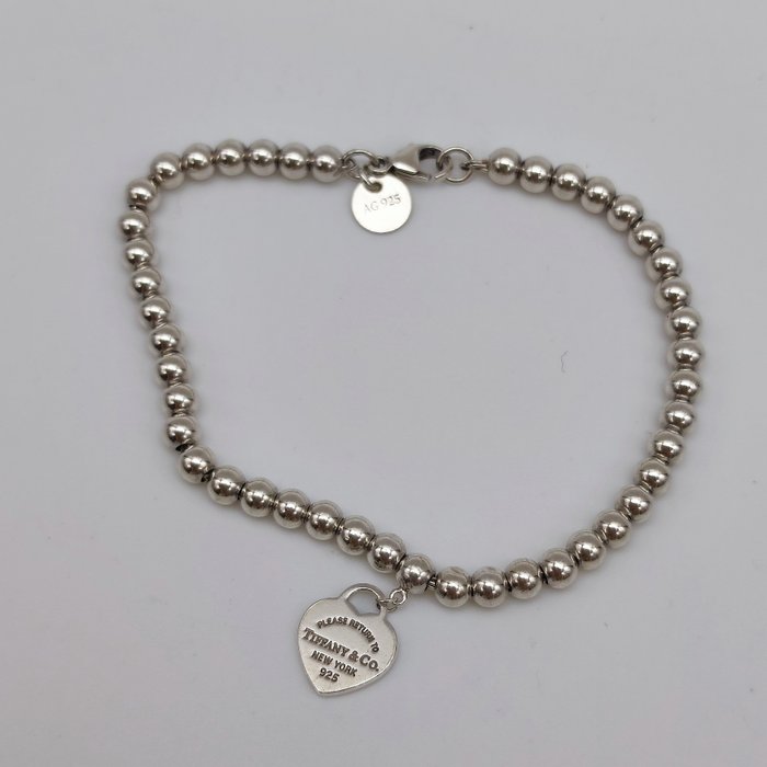 Ingen mindstepris - Tiffany  Co. - Armbånd Sølv - Heart Tag Bead Armbånd