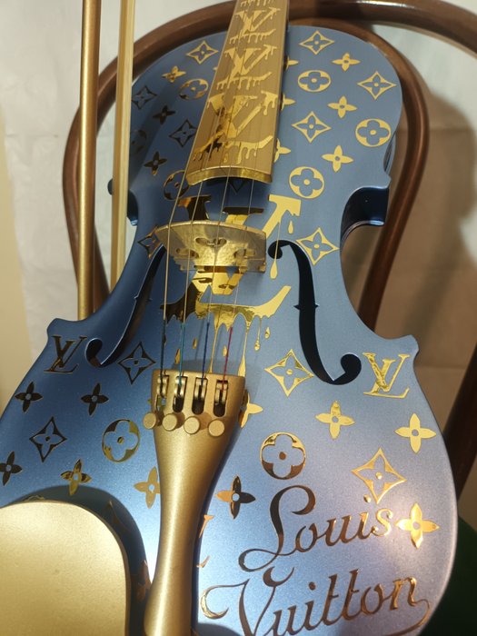 fppopart - Louis vuitton violon bleu luxury art 4/4 (60cm)