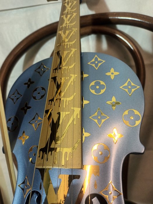 fppopart - Louis vuitton violon bleu luxury art 4/4 (60cm)