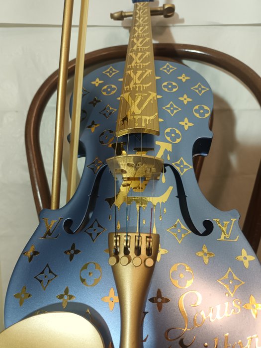 fppopart - Louis vuitton violon bleu luxury art 4/4 (60cm)