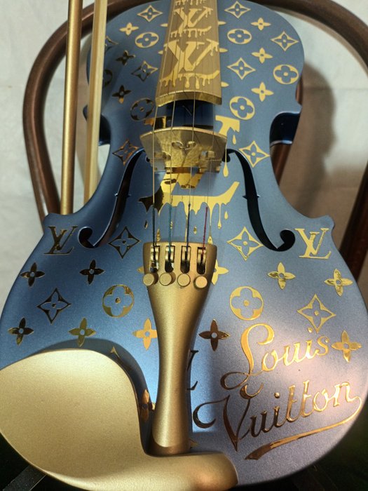 fppopart - Louis vuitton violon bleu luxury art 4/4 (60cm)