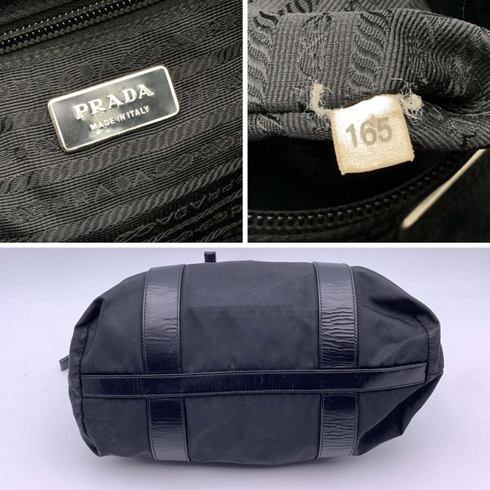 Prada - Black Tessuto Nylon and Leather Shoulder Bag - Mulepose