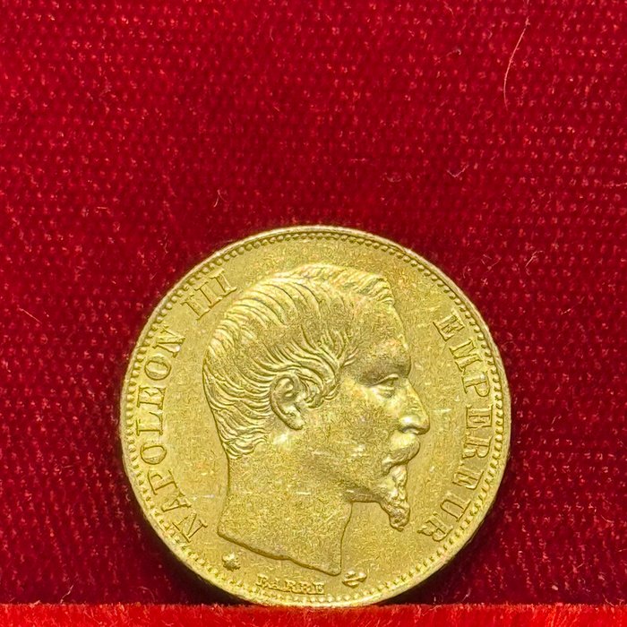 6,45 grams - Guld 900 - 20 Francs Napoleon III