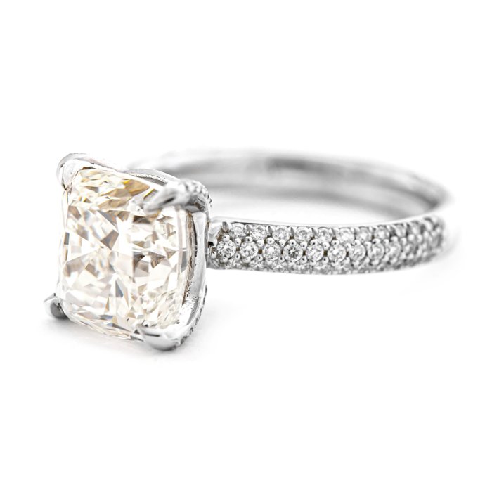 Ring - 18 kraat Hvidguld -  543ct tw Diamant (Natur) - Diamant